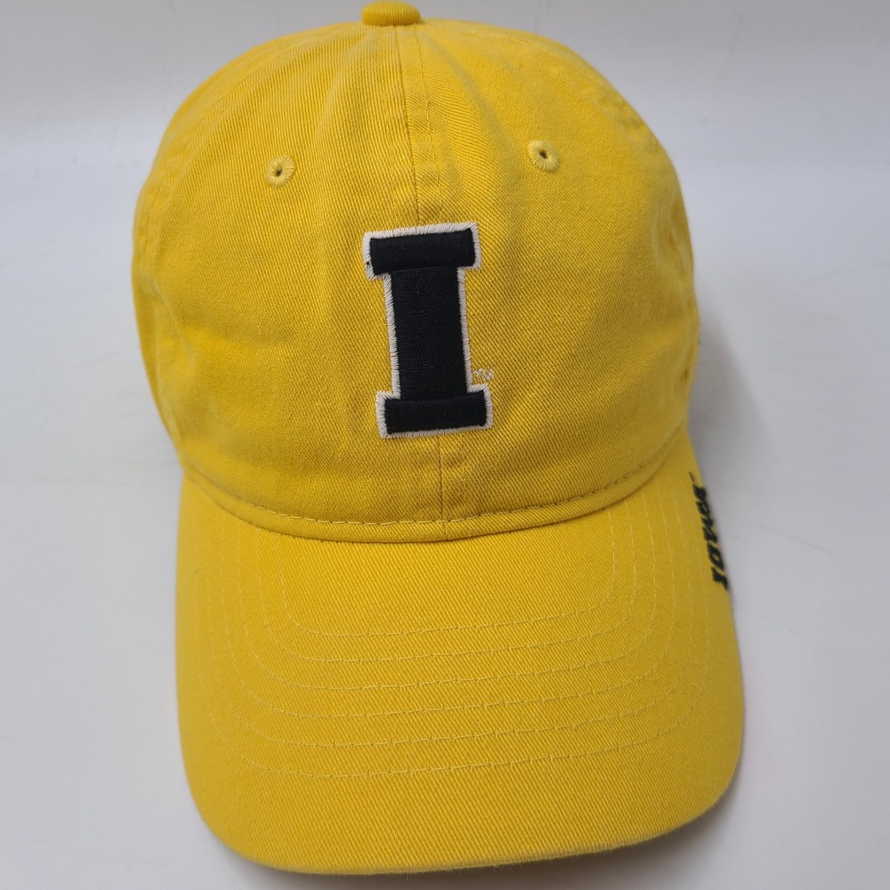 Iowa Hawkeyes Hat Strapback‎ Zephyr Yellow Black NCAA University Logo Casual Men
